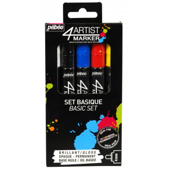 SET 5 Basic COLOR 4ARTIST MARKER 4 MM OIL-BASED PAINT MARKER